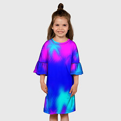 Платье клеш для девочки Grand Theft Auto tropic vice city, цвет: 3D-принт — фото 2