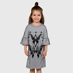 Платье клеш для девочки Dark moth, цвет: 3D-принт — фото 2