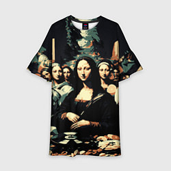 Платье клеш для девочки Мона Лиза party, цвет: 3D-принт