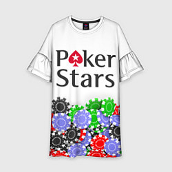 Платье клеш для девочки Poker - игра для удачливых, цвет: 3D-принт