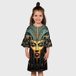 Платье клеш для девочки Египетские фараоны, цвет: 3D-принт — фото 2