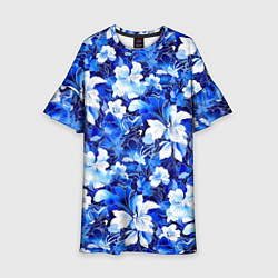 Детское платье Голубой цветник