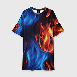 Детское платье Огонь и вода как две стихии