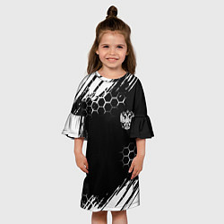 Платье клеш для девочки Патриот России краски, цвет: 3D-принт — фото 2