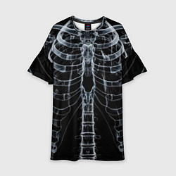Платье клеш для девочки Рентген твоего тела, цвет: 3D-принт