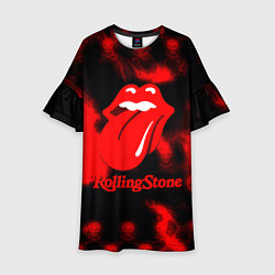 Платье клеш для девочки Rolling Stone rock, цвет: 3D-принт