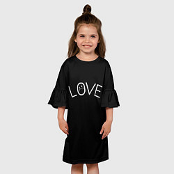Платье клеш для девочки Lil peep love, цвет: 3D-принт — фото 2