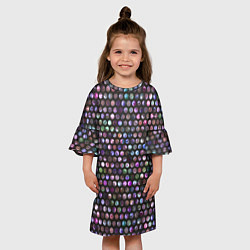 Платье клеш для девочки Пайетки, цвет: 3D-принт — фото 2