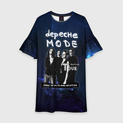 Платье клеш для девочки Depeche Mode - Devotional тур, цвет: 3D-принт