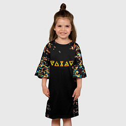 Платье клеш для девочки Ведьмак из Ривии лого, цвет: 3D-принт — фото 2
