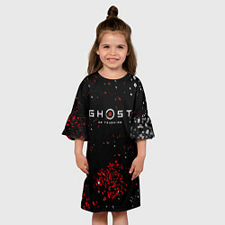 Платье клеш для девочки Ghost of Tsushima краски, цвет: 3D-принт — фото 2
