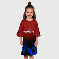 Платье клеш для девочки Warframe броня солдата, цвет: 3D-принт — фото 2