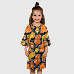 Платье клеш для девочки Волшебные мотыльки, цвет: 3D-принт — фото 2