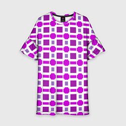 Детское платье Фиолетовые кирпичики и белые полосы