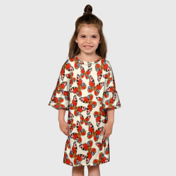 Платье клеш для девочки Бабочки хамелеоны, цвет: 3D-принт — фото 2