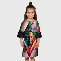 Платье клеш для девочки Свободная от рамок, цвет: 3D-принт — фото 2