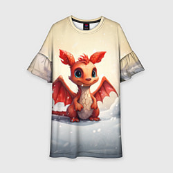 Детское платье Новогодний дракон 2024