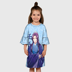 Платье клеш для девочки Джинши Монолог фармацевта, цвет: 3D-принт — фото 2