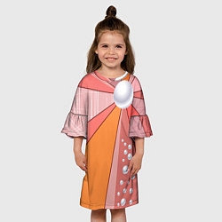 Платье клеш для девочки Жемчужная абстракция, цвет: 3D-принт — фото 2