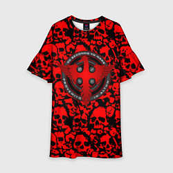 Платье клеш для девочки Thirty Seconds to Mars skull pattern, цвет: 3D-принт