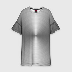 Платье клеш для девочки Срез металла - текстура, цвет: 3D-принт
