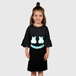 Платье клеш для девочки Маршмеллоу Крис Комсток, цвет: 3D-принт — фото 2