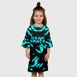 Платье клеш для девочки Dead space айзек стиль неоновая броня, цвет: 3D-принт — фото 2
