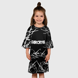 Платье клеш для девочки Farcry ночь деревья гейм, цвет: 3D-принт — фото 2