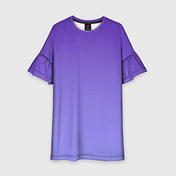 Платье клеш для девочки Светлый фиолетовый градиент, цвет: 3D-принт