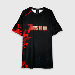 Платье клеш для девочки 7 Days to Die краски текстура, цвет: 3D-принт