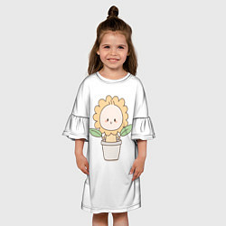 Платье клеш для девочки Chippi Twins для него, цвет: 3D-принт — фото 2