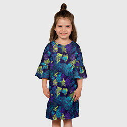 Платье клеш для девочки Abstract vector pattern, цвет: 3D-принт — фото 2