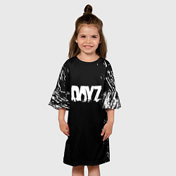 Платье клеш для девочки Dayz краски текстура, цвет: 3D-принт — фото 2