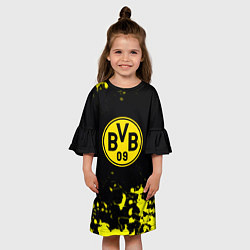 Платье клеш для девочки Borussia краски жёлтые, цвет: 3D-принт — фото 2