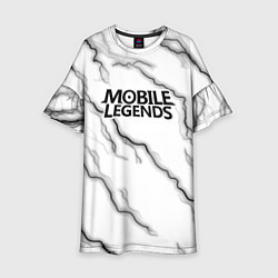 Платье клеш для девочки Mobile legends молнии, цвет: 3D-принт