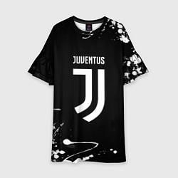 Платье клеш для девочки Juventus краски белые, цвет: 3D-принт