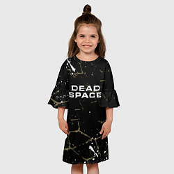 Платье клеш для девочки Dead space текстура, цвет: 3D-принт — фото 2