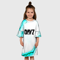 Платье клеш для девочки Dayz текстура молнии, цвет: 3D-принт — фото 2