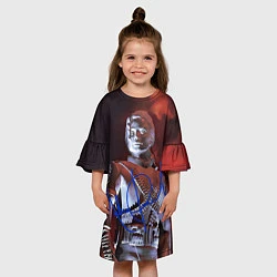 Платье клеш для девочки Статуя Макла Джексона с автографом - альбом Histor, цвет: 3D-принт — фото 2