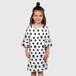 Платье клеш для девочки Roblox pattern, цвет: 3D-принт — фото 2