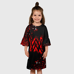 Платье клеш для девочки Alan walker k-391, цвет: 3D-принт — фото 2