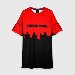 Платье клеш для девочки Linkin park rock team, цвет: 3D-принт