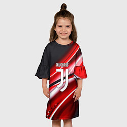 Платье клеш для девочки Juventus geometry sport line, цвет: 3D-принт — фото 2