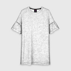 Платье клеш для девочки Светло-серый текстура, цвет: 3D-принт