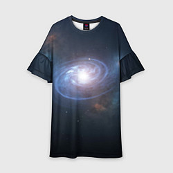 Платье клеш для девочки Спиральная галактика, цвет: 3D-принт
