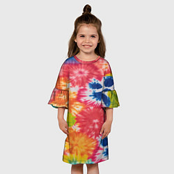 Платье клеш для девочки Лапулькин, цвет: 3D-принт — фото 2