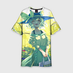 Платье клеш для девочки Touhou Project Койши Комейдзи cute happy, цвет: 3D-принт