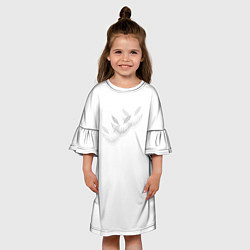 Платье клеш для девочки Zxc face, цвет: 3D-принт — фото 2