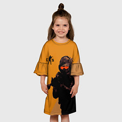 Платье клеш для девочки Тактические стрелки наготове Counter-Strike 2, цвет: 3D-принт — фото 2