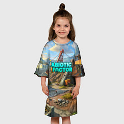 Платье клеш для девочки Abiotic Factor атомный мир, цвет: 3D-принт — фото 2